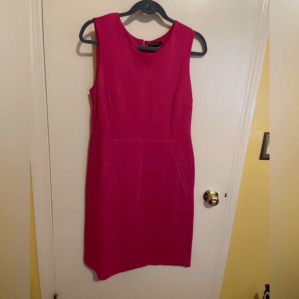Lands' End Vibrant Pink Mini Dress